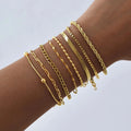 Bracelet Chaîne Chevron Plaqué Or – Acier Inoxydable, Waterproof & Empilable
